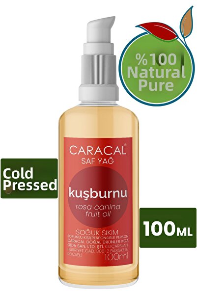 caracal 100ml 100% Pure Cold Pressed Rosehip Oil Natural & Unadulterated Rosa Canina Fruit Oil