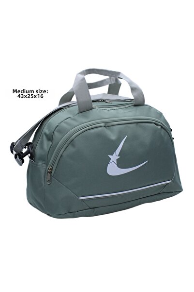 Bevitton Black Two-Compartment Long Strap Unisex Medium-Sized Travel Fitness ...