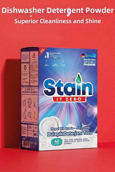 Stain İt Zero غسالة أطباق مسحوق و40 منظف غسيل