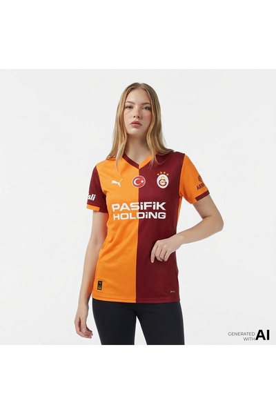 Puma جالاتا سراي إس.كي. 25-26 قميص كرة القدم الأحمر للسيدات