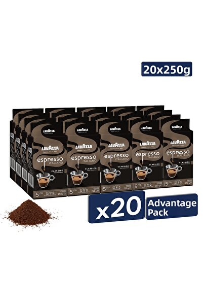 LavAzza قهوة إسبريسو كلاسيكو إيطاليانو المطحونة المفلترة، 250 جرام |   حزمة م...