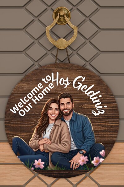 Dormot Modern Digital Printing 30X30 Couple, Lover Door Ornament