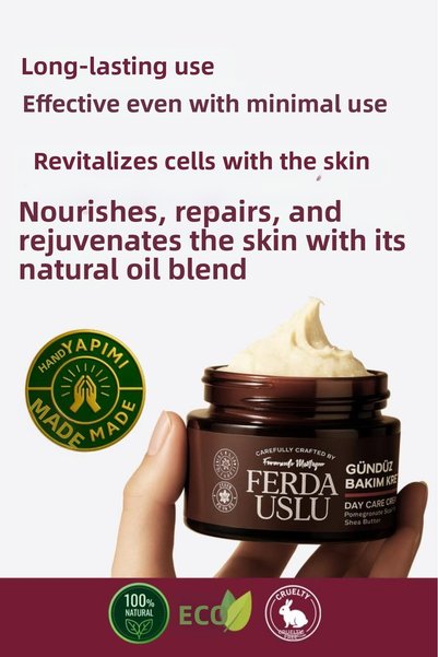 Fermente Mutfağım Day Care Cream - 3 Pieces Pomegranate Seed Oil Brightening Effect Hand & Face 30 ml