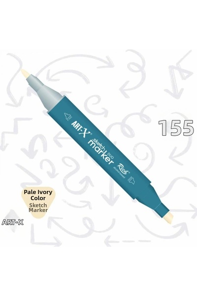 Art Tone قلم تحديد سوبرتريند سكيتش ماركر ديو ذو طرفين 155 لون عاجي باهت