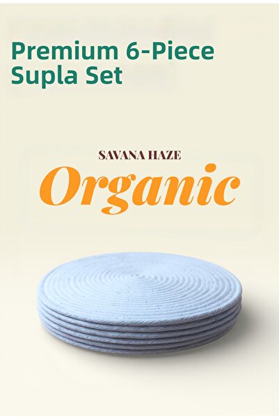 Savana Haze 6-Piece Knitted Placemat Set – Dining Table Set