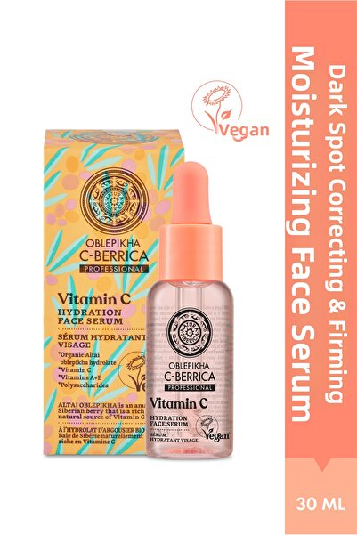 Natura Siberica سيروم فيتامين سي للعناية بالوجه ذو تأثير مرطب 30 مل - OBLEPIK...