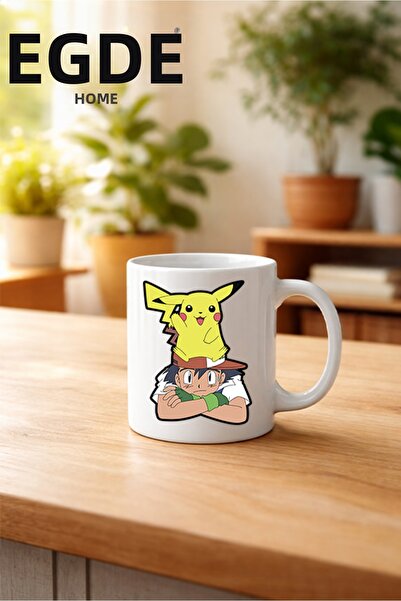EGGE Home ®   Pokemon Ash & Pikachu Porcelain Mug