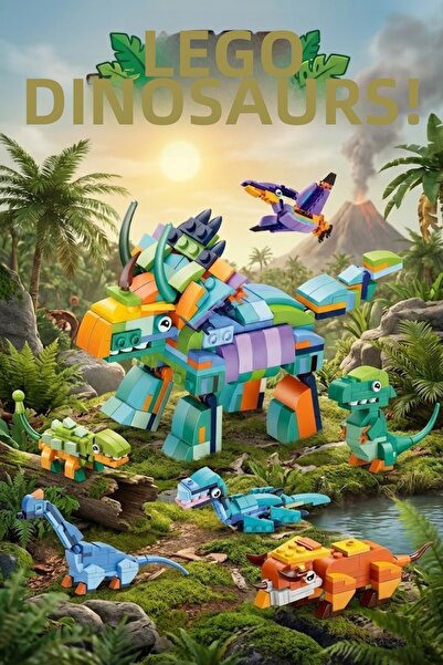craftivio 408 Pieces 6-in-1 Transforming Giant Dinosaur Robot Block Set - Edu...