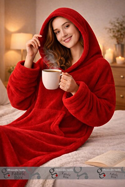 Fabric Box Pătură TV purtabilă cu glugă Wellsoft - Glugă Wellsoft care ține căldura