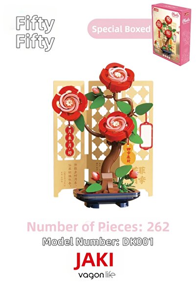 Vagonlife Jaki Plante Series Rose Model 262 Piece Toy Building Set -Ffdk001