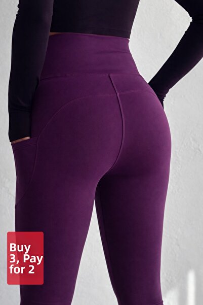 Balenbi Haute Women's High Waist Shaping / Sculpting Double Pocket Leggings Fitness Leggings 1092