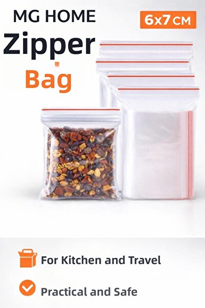 VENON 200 قطعة 🥜   6×7 سم 🥜 حقيبة قابلة للقفل 🥜   حقيبة قابلة للغلق / شفاف...