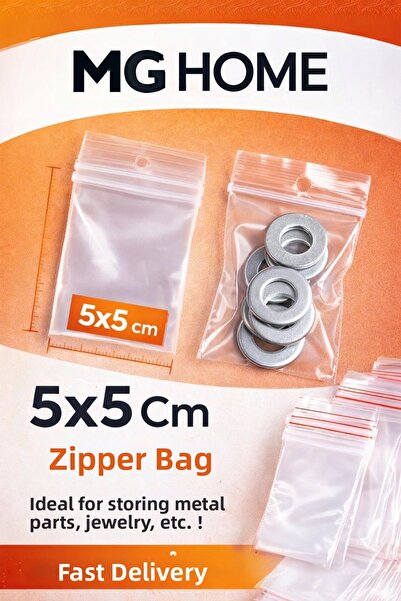 VENON 200 Pieces 🧿   5X5 cm 🧿 Lockable Bag 🧿   Ziplock Bag / Transparent /...