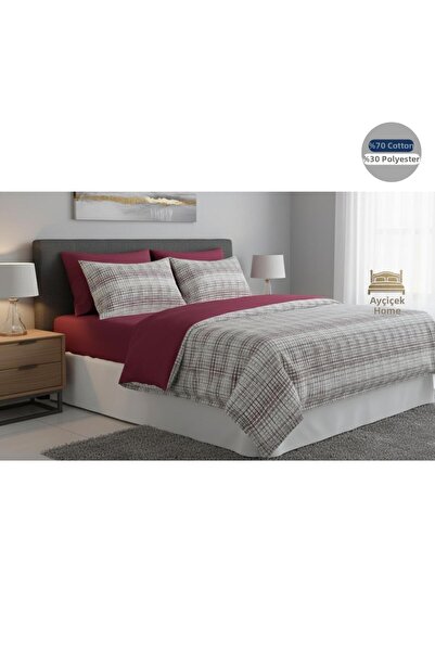 ayçiçek home Single Bedding Set 120/200 Non-Elastic Fitted Sheet Quilt 170/220 Custom Size