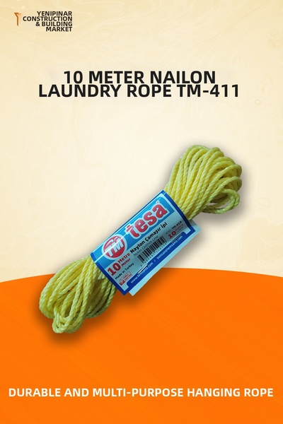 Tesa خيط غسيل نايلون 10 متر TM-411 |   حبل تعليق متين ومتعدد الأغراض