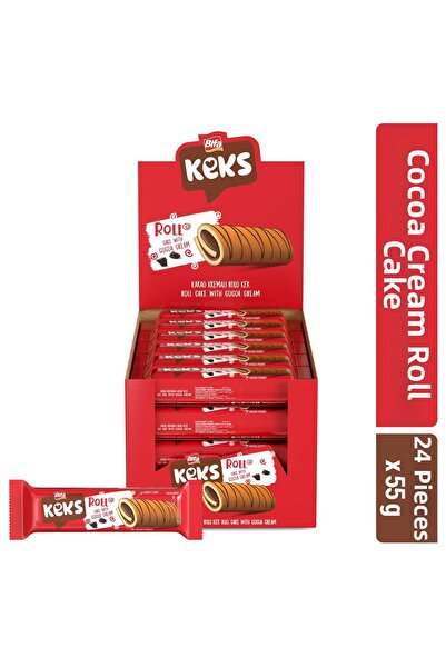 BİFA KEKS Cocoa Cream Roll Cake 50 Gr X 24 Pieces