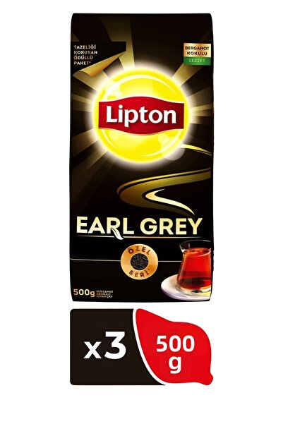 Lipton Earl Grey Bergamot Flavored Bulk Tea 500 Gr X 3 Pieces