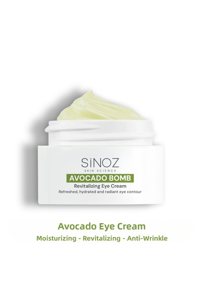 SİNOZ كريم العناية بمحيط العين من أفوكادو بومب - مرطب، منعش، مضاد للتجاعيد 15 مل