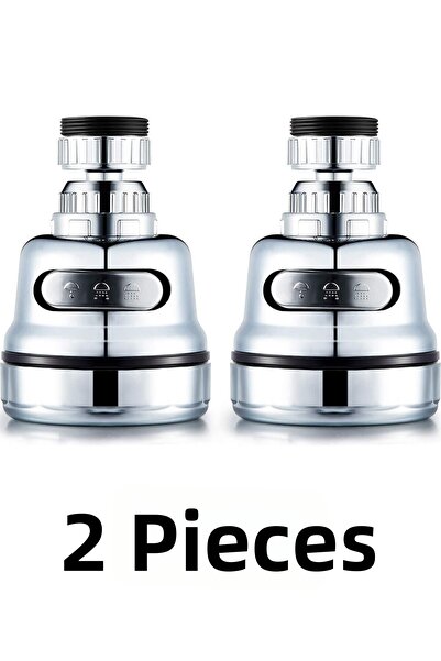 Empressco Set of 2 Chrome-Plated Faucet Heads with 3 Functions