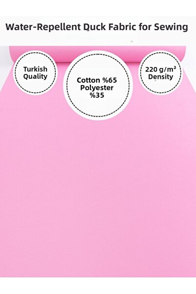 FabricMarket Water Repellent Duck Fabric |   220 G/M² |   65% Cotton 35% Polyester |   180 cm Width |   Durable Fabric for Sewing