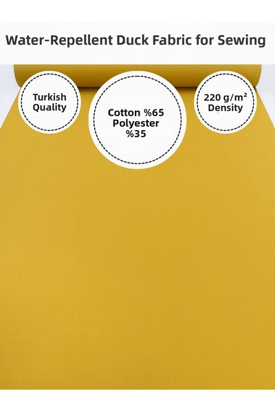 FabricMarket Water Repellent Duck Fabric |   220 G/M² |   65% Cotton 35% Polyester |   180 cm Width |   Durable Fabric for Sewing