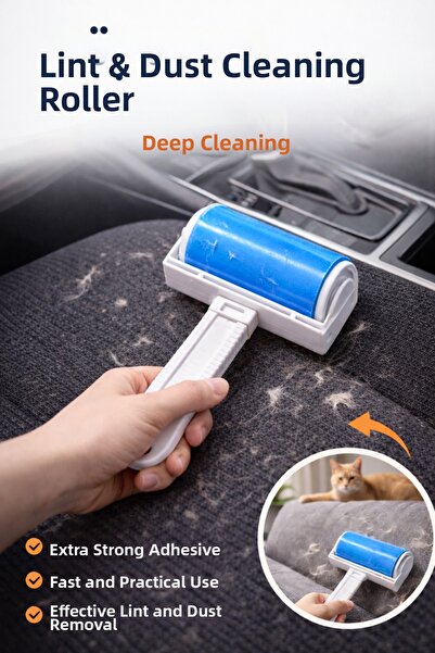 DrBambu Rolă practică lavabilă pentru colectarea părului și a prafului pisică...