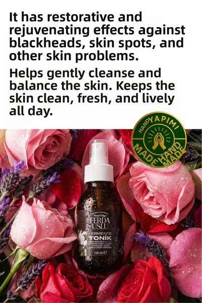 Fermente Mutfağım Fermented Tonic (Rose-Lavender) - Apple Cider Vinegar Pore Firming, Revitalizing 100 ml