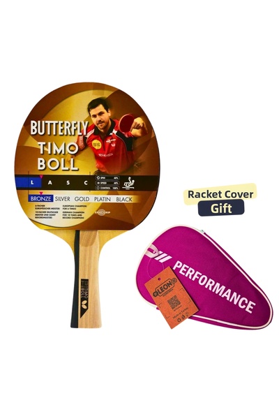 BUTTERFLY Timo Boll Bronze Table Tennis Racket Ittf Approved - with Racket Cover