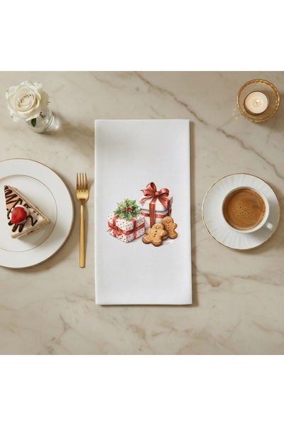 VENORA Christmas Gifts & Cookie Presentation Napkins – Pack of 12 for New Yea...