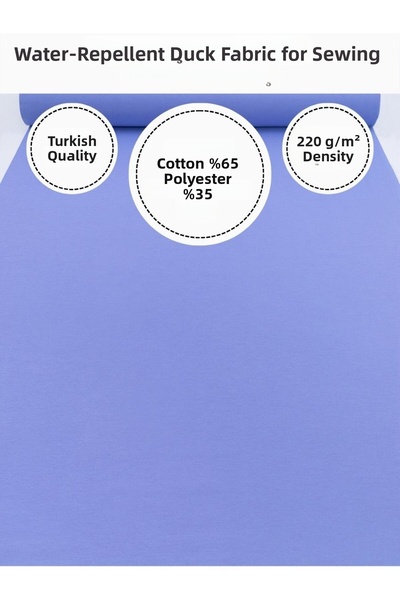 FabricMarket Water Repellent Duck Fabric |   220 G/M² |   65% Cotton 35% Polyester |   180 cm Width |   Durable Fabric for Sewing