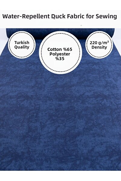 FabricMarket Marble Effect Water Repellent Duck Fabric |   220 G/M² |   65% Cotton 35% Polyester |   180 cm Width