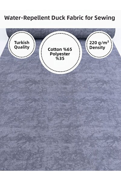 FabricMarket Marble Effect Water Repellent Duck Fabric |   220 G/M² |   65% Cotton 35% Polyester |   180 cm Width