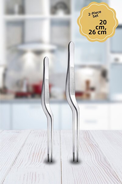 SODELICIOUS COFFEE TEA Set of 2 Chef Tweezers 1/20 cm 1/26 cm (Sc-01)
