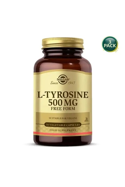 Solgar L-Tyrosine 500 Mg 50 Capsules 3 Pieces