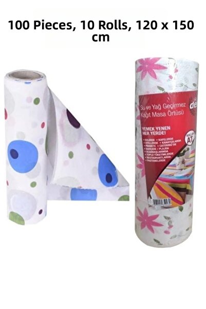 Kapris Față de masă de unică folosință 120x150cm 15 metri 100 bucăți (10 role...