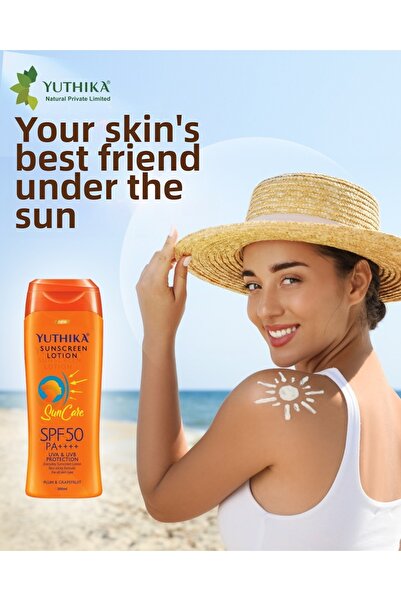 Yuthika كريم واقي من الشمس SPF 50 PA++++ 100 مل مقاوم للعرق والماء