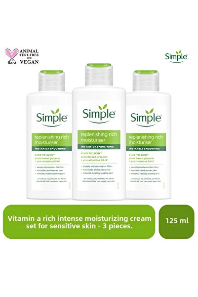 Simple كريم مرطب مغذي ومجدد للبشرة الجافة من كيند تو سكين برو فيتامين B5+E، 1...