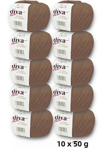 Diva İplik Premium Amigurumi Ipi Punch (Panç) Baby Soft Cotton 500 Gr (Pack of 10) - 222