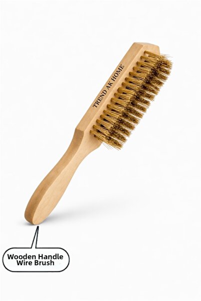 OSKAR FIRÇA Wire Brush with Wooden Handle – Grill, Bbq and Toaster Cleaning Brush