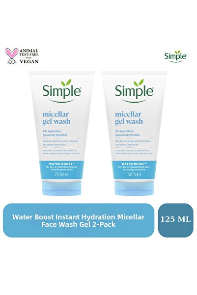 Simple جل تنظيف الوجه ووتر بوست ميسيلار المرطب والمنشط للبشرة الجافة والدهنية...