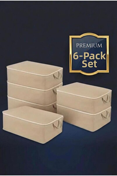 karanihome Multi-Purpose 6 Pieces Large Size Brown Storage Bags under the Bed...