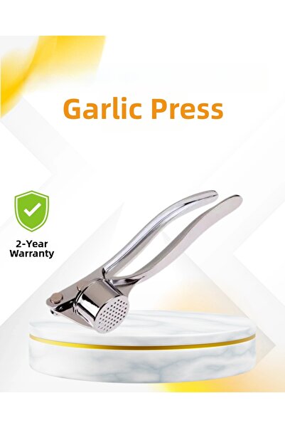 LaraThec مطحنة الثوم المعدنية ذات مقبض مريح وضغط قوي