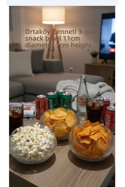 ORTAKÖY CENNETİ وعاء سلطة جيبس ميكر للوجبات الخفيفة، طقم من 3 قطع، موديل 400 ...