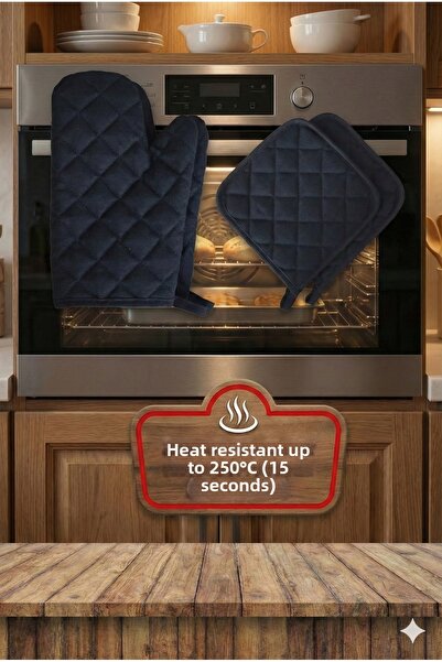 Home يانمايا - طقم قفازات مقاومة للحرارة لأواني المطبخ والفرن، يتضمن 2 قفاز و...