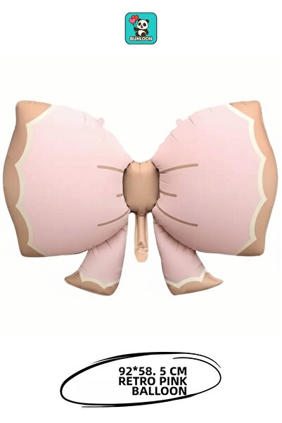 Bunloon Retro Pink Bow Figured Foil Balloon 92×58.5 cm