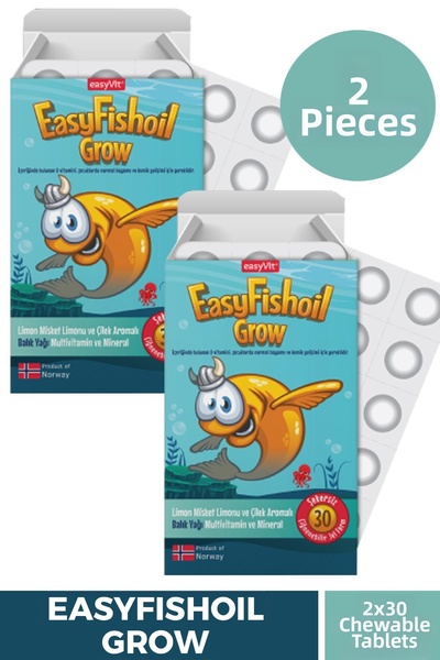 easyfish أقراص جل إيزاي فيش أويل جرو 30 من هيومنلايف، عبوتان