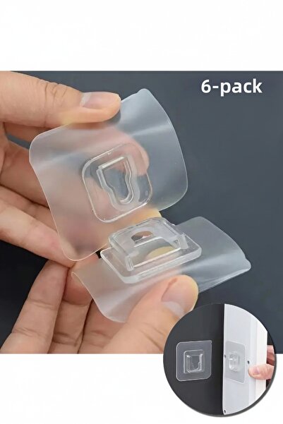 Luxmon Snap-On Self-Adhesive Clip Item Fixing Strap Set of 6