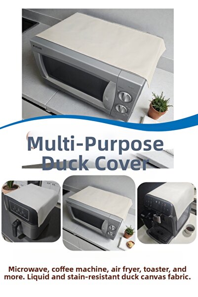 BeybiNest 2 Li Duck Linen Multi-Purpose Liquid and Stain Resistant Microwave Oven Airfry Coffee Machine Cover 60X30 cm