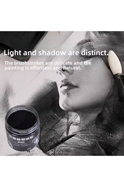 Art Tone Ultra Fine Charcoal Powder 50g Water Soluble Portable Willow Charcoal Powder with Graphite Sponge