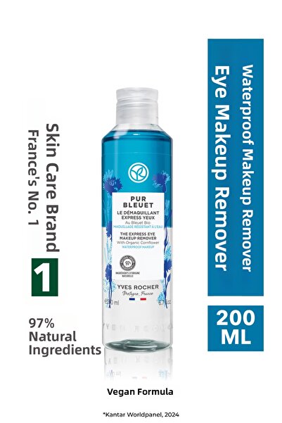 Yves Rocher Pur Bleuet Eye Makeup Remover for All Skin Types, Dual Phase Wate...